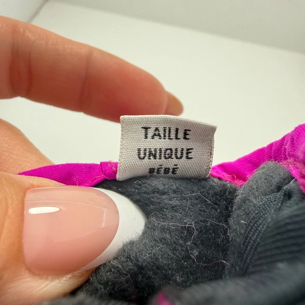 Columbia Infant Pink Fuchsia Zip Mittens One Size Fleece Lined Snow Mitts